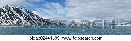 Stock Photo - "Smeerenburgfjorden, Spitsbergen West coast, Svalbard archipelago, Norway, Europe". Fotosearch