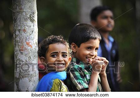 Picture - "Smiling children, Kerala, South India, India, Asia". Fotosearch