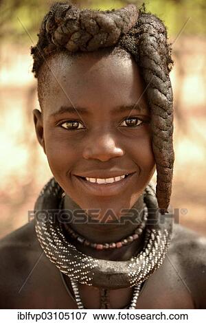 "Smiling Himba girl with typical hairstyle, Omuramba, Kaokoland, Kunene, Namibia, Africa" View Large Photo Image Stock Photo - "Smiling Himba girl with typical hairstyle, Omuramba, Kaokoland, Kunene, Namibia, Africa". Fotosearch