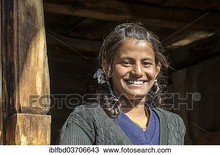 "Smiling local girl, Chitkul, Himachal Pradesh, India, Asia" View Large Photo Image Stock Image - "Smiling local girl, Chitkul, Himachal Pradesh, India, Asia". Fotosearch