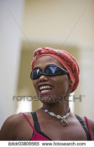 Stock Photography - "Smiling street performer, Havana, Cuba, North America". Fotosearch