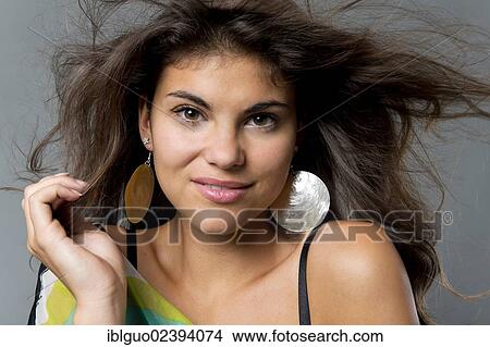 "Smiling young woman, portrait" View Large Photo Image Picture - "Smiling young woman, portrait". Fotosearch
