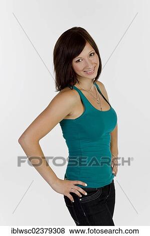 "Smiling young woman, portrait" View Large Photo Image Stock Photo - "Smiling young woman, portrait". Fotosearch