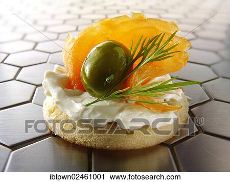 Smoked salmon and cream cheese blini View Large Photo Image Stock Image - Smoked salmon and cream cheese blini. Fotosearch