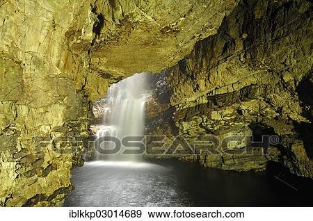 "Smoo Cave, river flowing down into a limestone cave, Schottland, Durness, Sutherland County, Highland, Scotland, United Kingdom, Europe" View Large Photo Image Stock Photo - "Smoo Cave, river flowing down into a limestone cave, Schottland, Durness, Sutherland County, Highland, Scotland, United Kingdom, Europe". Fotosearch