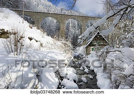 "Snow-covered creek with a Black Forest house and a railway bridge, Ravenna gorge, Black Forest, Baden-Wurttemberg, Germany, Europe" View Large Photo Image Stock Photo - "Snow-covered creek with a Black Forest house and a railway bridge, Ravenna gorge, Black Forest, Baden-Wurttemberg, Germany, Europe". Fotosearch