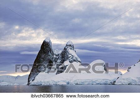 Stock Photography - "Snow-covered mountains, ice, glacier, Antarctica". Fotosearch