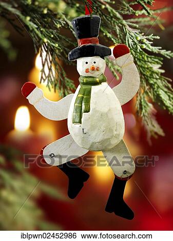 Stock Photograph - "Snowman, Christmas tree decoration". Fotosearch