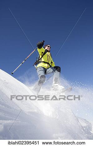 "Snowshoe hiker, Hirschberg, Bavaria, Germany, Europe" View Large Photo Image Stock Image - "Snowshoe hiker, Hirschberg, Bavaria, Germany, Europe". Fotosearch
