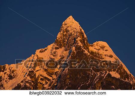 "Snowy mountain Jirishanca Grande in the morning light, at Carhuacocha, Cordillera Huayhuash mountain range, Andes, northern Peru, Peru, South America" View Large Photo Image Stock Image - "Snowy mountain Jirishanca Grande in the morning light, at Carhuacocha, Cordillera Huayhuash mountain range, Andes, northern Peru, Peru, South America". Fotosearch