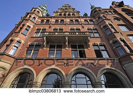 "So-called harbor town hall in neo-Renaissance style, headquarters of HHLA, Speicherstadt historic warehouse district, Hamburg, Germany, Europe" View Large Photo Image Stock Image - "So-called harbor town hall in neo-Renaissance style, headquarters of HHLA, Speicherstadt historic warehouse district, Hamburg, Germany, Europe". Fotosearch