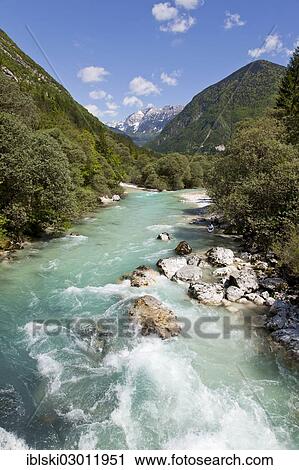 "Soca River in the Soca Valley in Triglav National Park, Julian Alps, near Bovec, Slovenia, Europe" View Large Photo Image Stock Image - "Soca River in the Soca Valley in Triglav National Park, Julian Alps, near Bovec, Slovenia, Europe". Fotosearch
