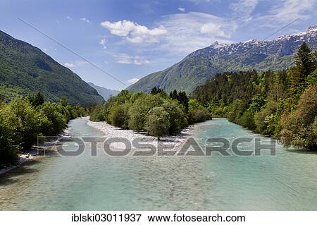 "Soca River in the Soca Valley in Triglav National Park, Julian Alps, near Bovec, Slovenia, Europe" View Large Photo Image Stock Photo - "Soca River in the Soca Valley in Triglav National Park, Julian Alps, near Bovec, Slovenia, Europe". Fotosearch
