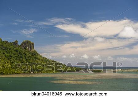 Stock Photograph - "Sokehs rock, Pohnpei, Micronesia, Oceania". Fotosearch