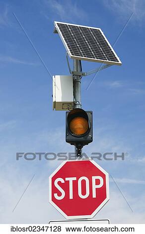 "Solar cells providing the energy for a warning light at an intersection, Vlasici, Pag Island, Adriatic Sea, Gulf of Kvarner, Croatia, Europe" View Large Photo Image Stock Photo - "Solar cells providing the energy for a warning light at an intersection, Vlasici, Pag Island, Adriatic Sea, Gulf of Kvarner, Croatia, Europe". Fotosearch