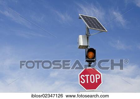 "Solar cells providing the energy for a warning light at an intersection, Vlasici, Pag Island, Adriatic Sea, Gulf of Kvarner, Croatia, Europe" View Large Photo Image Stock Photograph - "Solar cells providing the energy for a warning light at an intersection, Vlasici, Pag Island, Adriatic Sea, Gulf of Kvarner, Croatia, Europe". Fotosearch