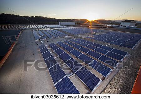 "Solar energy plant at sunset, Wollsdorf, Weiz District, Styria, Austria, Europe" View Large Photo Image Stock Image - "Solar energy plant at sunset, Wollsdorf, Weiz District, Styria, Austria, Europe". Fotosearch