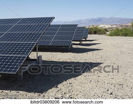 Stock Photograph - "Solar panels, Death Valley, Death Valley National Park, California, USA". Fotosearch