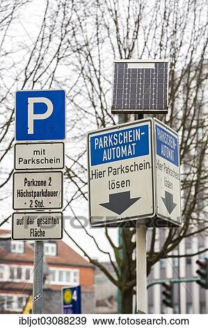 "Solar powered parking ticket vending machine, inner-city public parking, Essen, North Rhine-Westphalia, Germany, Europe" View Large Photo Image Stock Photo - "Solar powered parking ticket vending machine, inner-city public parking, Essen, North Rhine-Westphalia, Germany, Europe". Fotosearch