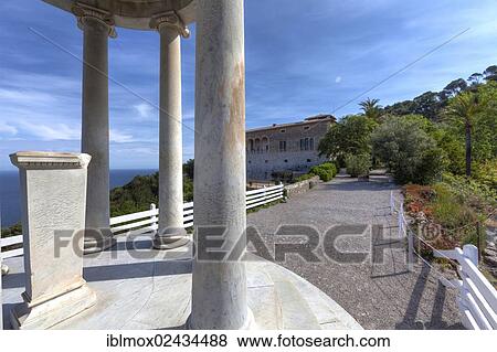 "Son Marroig, mansion of Archduke Ludwig Salvator with an Ionic temple, Serra de Tramuntana, Deia, Northwest Coast, Mallorca, Majorca, Balearic Islands, Spain, Europe" View Large Photo Image Stock Photo - "Son Marroig, mansion of Archduke Ludwig Salvator with an Ionic temple, Serra de Tramuntana, Deia, Northwest Coast, Mallorca, Majorca, Balearic Islands, Spain, Europe". Fotosearch