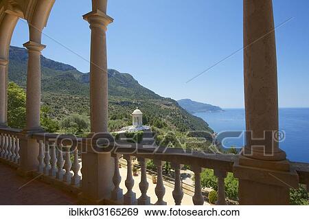 Stock Photo - "Son Marroig Mansion, Serra de Tramuntana, Majorca, Balearic Islands, Spain, Europe". Fotosearch