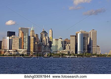 Picture - "South Manhattan skyline, Manhattan, New York City, New York, United States, North America". Fotosearch