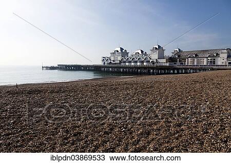 Stock Image - "South Parade Pier, Southsea, Portsmouth, Hampshire, England, United Kingdom, Europe". Fotosearch
