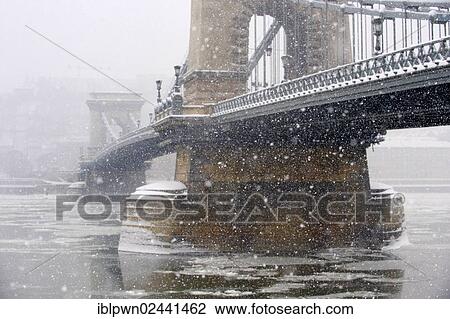 "South side of the Szechenyi Lanchid Chain Bridge, in snow, Budapest, Hungary, Europe" View Large Photo Image Stock Image - "South side of the Szechenyi Lanchid Chain Bridge, in snow, Budapest, Hungary, Europe". Fotosearch