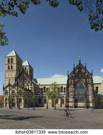 "Southern front to the Domplatz cathedral square, Munster Cathedral, Munster, North Rhine-Westphalia, Germany, Europe" View Large Photo Image Stock Photo - "Southern front to the Domplatz cathedral square, Munster Cathedral, Munster, North Rhine-Westphalia, Germany, Europe". Fotosearch