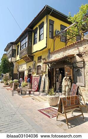 "Souvenir shops, traditional buildings, historic centre, Antalya, Antalya Province, Turkey, Asia" View Large Photo Image Stock Photograph - "Souvenir shops, traditional buildings, historic centre, Antalya, Antalya Province, Turkey, Asia". Fotosearch