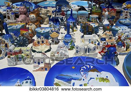 "Souvenirs, Santorini, Cyclades, Greece, Europe" View Large Photo Image Stock Photograph - "Souvenirs, Santorini, Cyclades, Greece, Europe". Fotosearch