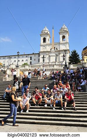 "Spanish Steps and Trinita dei Monti church, Rome, Lazio, Italy, Europe" View Large Photo Image Stock Image - "Spanish Steps and Trinita dei Monti church, Rome, Lazio, Italy, Europe". Fotosearch