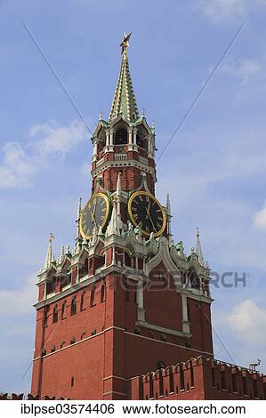"Spasskaya Tower of the Kremlin, Moskau, Russia, Europe" View Large Photo Image Stock Photograph - "Spasskaya Tower of the Kremlin, Moskau, Russia, Europe". Fotosearch