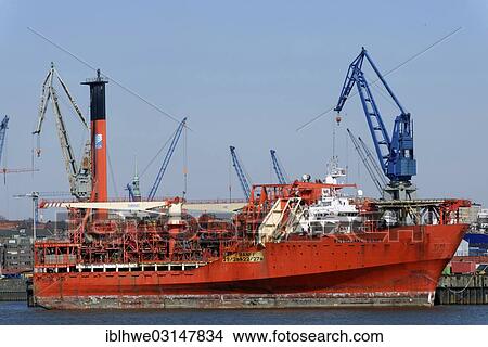 "Special ship, Petrojarl Banff at Blohm and Voss shipyards, Hamburg, Hamburg, Hamburg, Germany, Europe" View Large Photo Image Picture - "Special ship, Petrojarl Banff at Blohm and Voss shipyards, Hamburg, Hamburg, Hamburg, Germany, Europe". Fotosearch