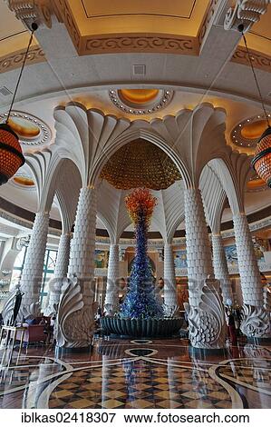 Spectacular pillared hall, Atlantis luxury hotel, The Palm Jumeirah, Dubai, United Arab Emirates, Middle East, Asia View Large Photo Image Stock Photo - Spectacular pillared hall, Atlantis luxury hotel, The Palm Jumeirah, Dubai, United Arab Emirates, Middle East, Asia. Fotosearch