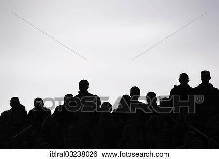 "Spectators at a football match, silhouettes, Oberstenfeld, Baden-Wurttemberg, Germany, Europe" View Large Photo Image Stock Photograph - "Spectators at a football match, silhouettes, Oberstenfeld, Baden-Wurttemberg, Germany, Europe". Fotosearch