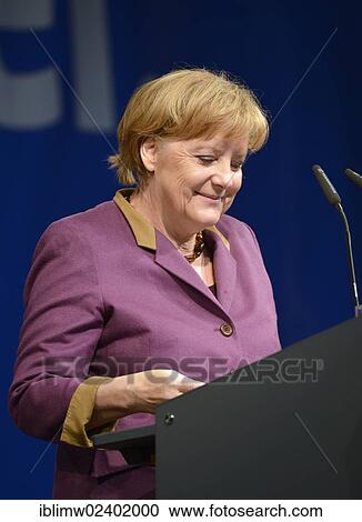 "Speech by Federal Chancellor Dr. Angela Merkel, CDU, smiling, Stuttgart, Baden-Wuerttemberg, Germany, Europe, PublicGround, Europe" View Large Photo Image Stock Image - "Speech by Federal Chancellor Dr. Angela Merkel, CDU, smiling, Stuttgart, Baden-Wuerttemberg, Germany, Europe, PublicGround, Europe". Fotosearch
