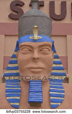 Stock Photo - "Sphinx at the entrance to the CLA film studios or Atlas Corporation Studios, Ouarzazate, Ouarzazate Province, Morocco, Africa". Fotosearch