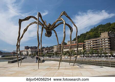 "Spider sculpture Maman by Louise Bourgeois, in front of the Guggenheim Museum Bilbao, Bilbao, Basque Country, Biscay Province, Spain, Europe" View Large Photo Image Picture - "Spider sculpture Maman by Louise Bourgeois, in front of the Guggenheim Museum Bilbao, Bilbao, Basque Country, Biscay Province, Spain, Europe". Fotosearch