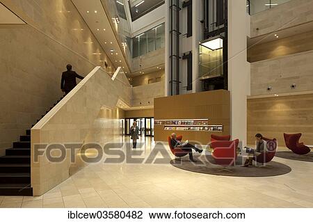 Stock Image - "Spiegel Publishing House building on Ericusspitze, interior, HafenCity, Hamburg, Hamburg, Germany, Europe". Fotosearch