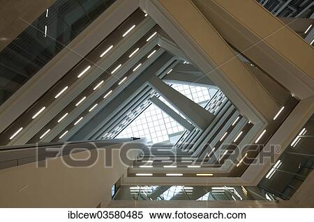 Stock Photography - "Spiegel Publishing House building on Ericusspitze, interior, HafenCity, Hamburg, Hamburg, Germany, Europe". Fotosearch