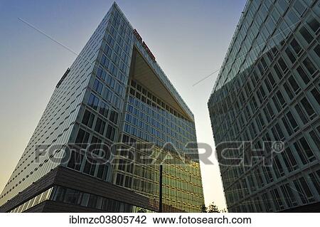 Stock Image - "Spiegelhaus building, modern office building with the sign """"Der Spiegel"""", Hamburg, Germany, Europe". Fotosearch