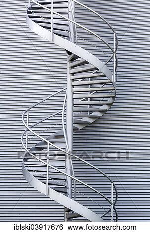 "Spiral staircase made of steel, Coburg, Bavaria, Germany, Europe" View Large Photo Image Stock Photograph - "Spiral staircase made of steel, Coburg, Bavaria, Germany, Europe". Fotosearch