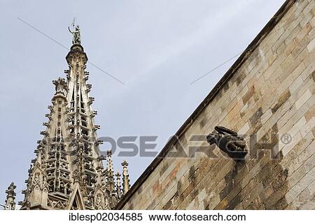 "Spire, La Catedral de la Santa Creu i Santa Eulalia, Barcelona, ​​Catalonia, Spain, Europe, Gotisches Viertel, Barri Gotic, Barcelona, Catalonia, Spain, Europe" View Large Photo Image Stock Photography - "Spire, La Catedral de la Santa Creu i Santa Eulalia, Barcelona, ​​Catalonia, Spain, Europe, Gotisches Viertel, Barri Gotic, Barcelona, Catalonia, Spain, Europe". Fotosearch