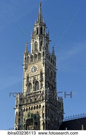 "Spire, New Town Hall, Marienplatz, Munich, Upper Bavaria, Bavaria, Germany, Europe" View Large Photo Image Stock Image - "Spire, New Town Hall, Marienplatz, Munich, Upper Bavaria, Bavaria, Germany, Europe". Fotosearch