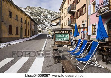 Stock Photo - "Splugen pass road, Montespluga, Sondrio province, Lombardy, Italy, Europe". Fotosearch