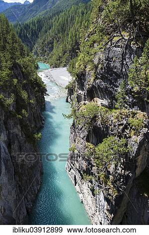 Stock Photo - "Spol River or Aqua Granda, Spol Valley, Val dal Spol, Swiss National Park, Graubunden, Switzerland, Europe". Fotosearch