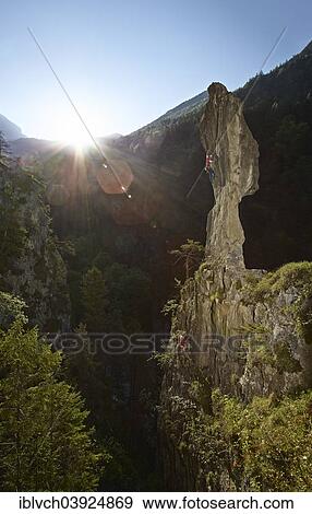 "Sport climbers climbing a pinnacle, Ehnbachklamm gorge, Zirl, Tyrol, Austria, Europe" View Large Photo Image Stock Photo - "Sport climbers climbing a pinnacle, Ehnbachklamm gorge, Zirl, Tyrol, Austria, Europe". Fotosearch