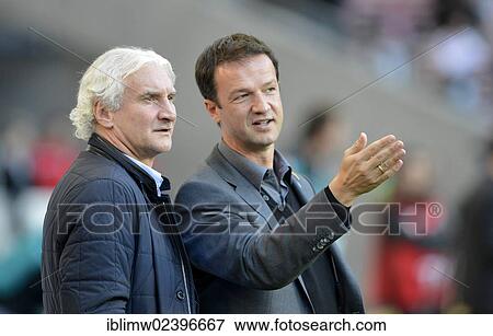 "Sporting director Fredi Bobic, VfB Stuttgart, on the right, talking to manager Rudi Voeller, on the left, Mercedes-Benz Arena, Stuttgart, Baden-Wuerttemberg, Germany, Europe" View Large Photo Image Stock Photo - "Sporting director Fredi Bobic, VfB Stuttgart, on the right, talking to manager Rudi Voeller, on the left, Mercedes-Benz Arena, Stuttgart, Baden-Wuerttemberg, Germany, Europe". Fotosearch