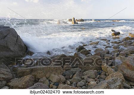 "Spray on the Mediterranean Sea on Sardinia, Italy, Europe" View Large Photo Image Stock Image - "Spray on the Mediterranean Sea on Sardinia, Italy, Europe". Fotosearch